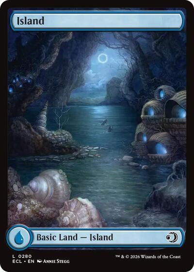 Island 0280 Lorwyn Eclipsed ECL #280 (Land) Magic: The Gathering: