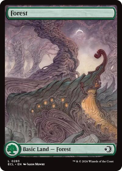 Forest 0283 Lorwyn Eclipsed ECL #283 (Land) Magic: The Gathering: