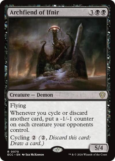 Archfiend of Ifnir ECC #70 (Near Mint Rare) Magic: The Gathering: Commander: Lorwyn Eclipsed