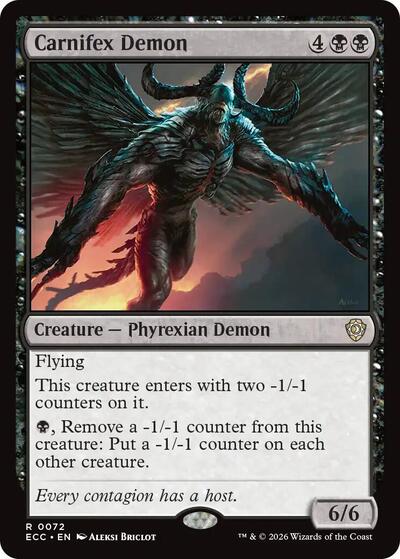 Carnifex Demon ECC #72 (Near Mint Rare) Magic: The Gathering: Commander: Lorwyn Eclipsed