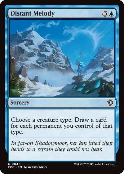 Distant Melody ECC #45 (Near Mint Common) Magic: The Gathering: Commander: Lorwyn Eclipsed