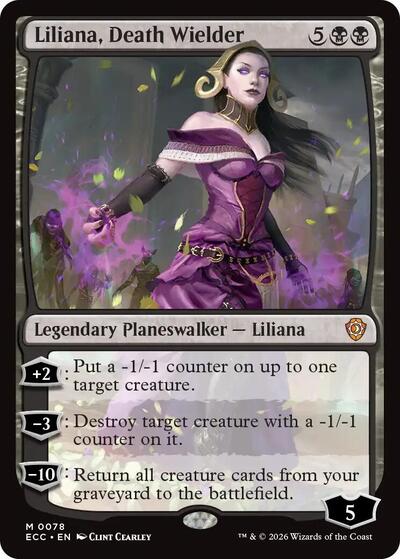 Liliana Death Wielder ECC #78 (Near Mint Mythic Rare) Magic: The Gathering: Commander: Lorwyn Eclipsed