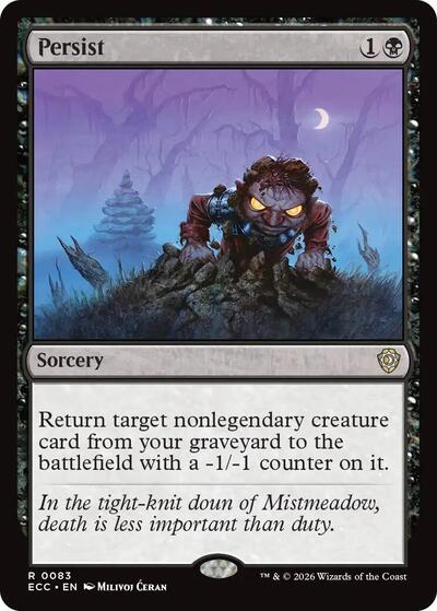 Persist ECC #83 (Near Mint Rare) Magic: The Gathering: Commander: Lorwyn Eclipsed