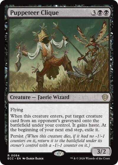 Puppeteer Clique ECC #84 (Near Mint Rare) Magic: The Gathering: Commander: Lorwyn Eclipsed