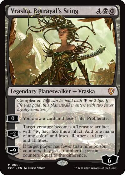 Vraska Betrayals Sting ECC #88 (Near Mint Mythic Rare) Magic: The Gathering: Commander: Lorwyn Eclipsed