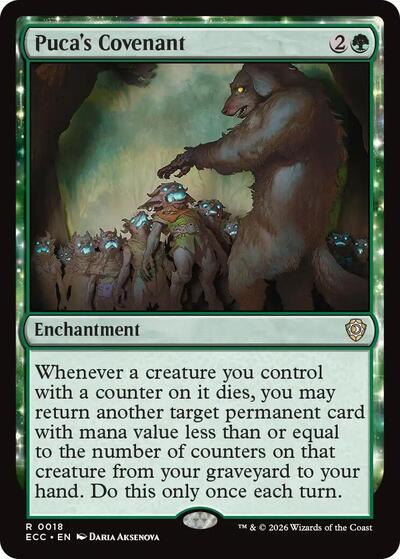 Pucas Covenant ECC #18 (Near Mint Rare) Magic: The Gathering: Commander: Lorwyn Eclipsed