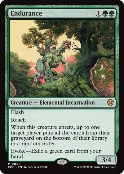Endurance ECC #51 (Near Mint Mythic Rare) Magic: The Gathering: Commander: Lorwyn Eclipsed