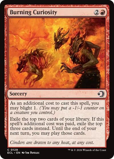 Burning Curiosity ECL #129 (Near Mint Common) Magic: The Gathering: Lorwyn Eclipsed