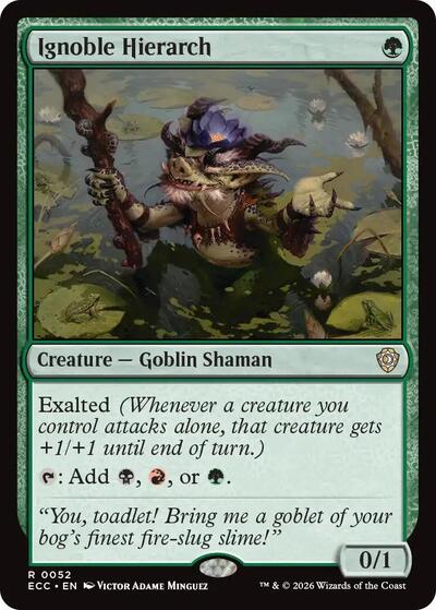 Ignoble Hierarch ECC #52 (Near Mint Rare) Magic: The Gathering: Commander: Lorwyn Eclipsed