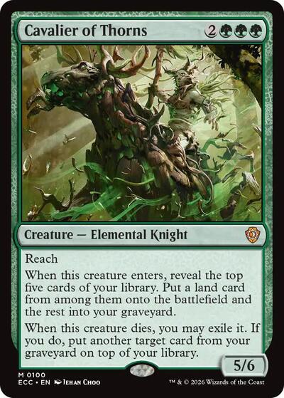 Cavalier of Thorns ECC #100 (Near Mint Mythic Rare) Magic: The Gathering: Commander: Lorwyn Eclipsed