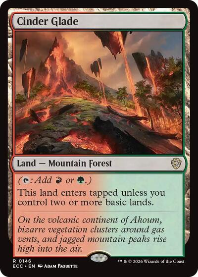 Cinder Glade ECC #146 (Near Mint Rare) Magic: The Gathering: Commander: Lorwyn Eclipsed