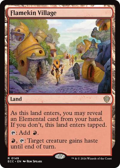 Flamekin Village ECC #149 (Near Mint Rare) Magic: The Gathering: Commander: Lorwyn Eclipsed