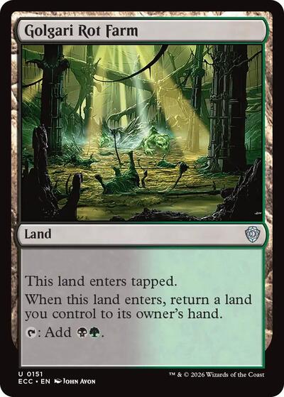 Golgari Rot Farm ECC #151 (Near Mint Uncommon) Magic: The Gathering: Commander: Lorwyn Eclipsed