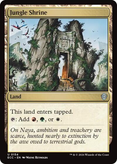 Jungle Shrine ECC #154 (Near Mint Uncommon) Magic: The Gathering: Commander: Lorwyn Eclipsed