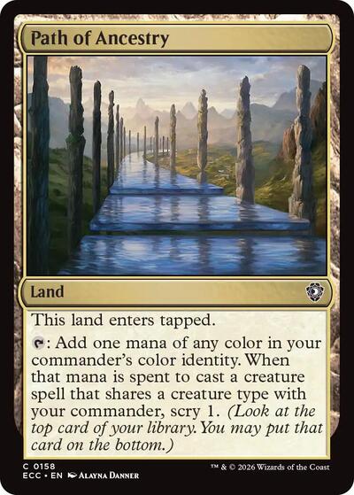 Path of Ancestry ECC #158 (Near Mint Common) Magic: The Gathering: Commander: Lorwyn Eclipsed