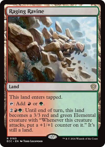 Raging Ravine ECC #160 (Near Mint Rare) Magic: The Gathering: Commander: Lorwyn Eclipsed