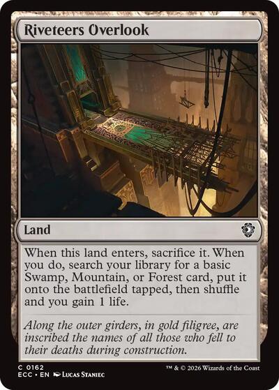 Riveteers Overlook ECC #162 (Near Mint Common) Magic: The Gathering: Commander: Lorwyn Eclipsed