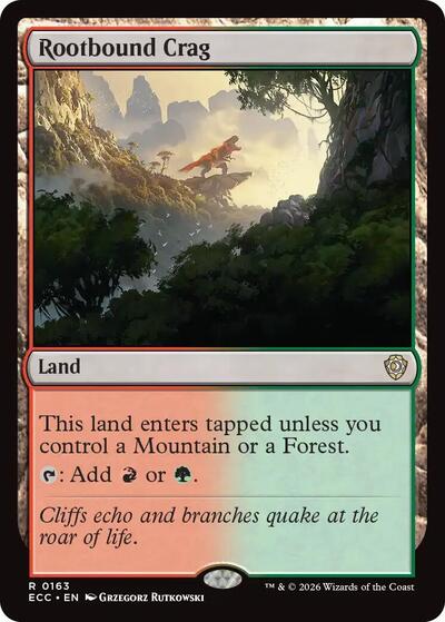 Rootbound Crag ECC #163 (Near Mint Rare) Magic: The Gathering: Commander: Lorwyn Eclipsed