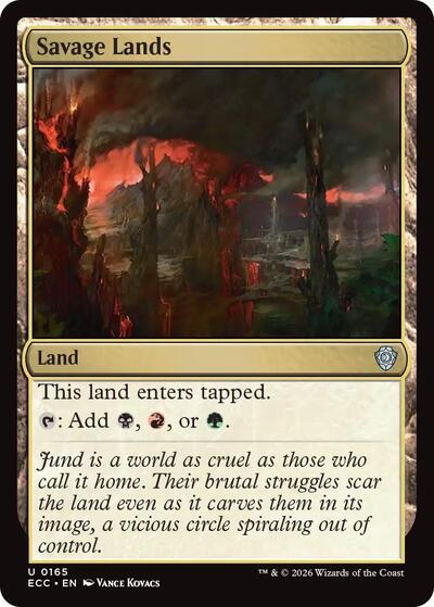 Savage Lands ECC #165 (Near Mint Uncommon) Magic: The Gathering: Commander: Lorwyn Eclipsed