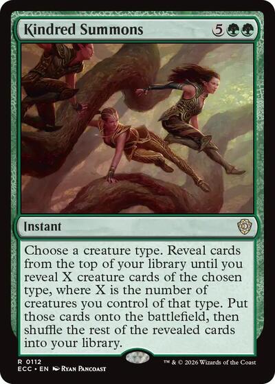 Kindred Summons ECC #112 (Near Mint Rare) Magic: The Gathering: Commander: Lorwyn Eclipsed
