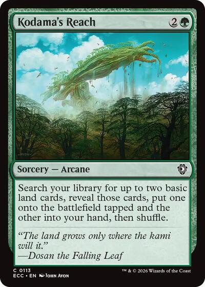Kodamas Reach ECC #113 (Near Mint Common) Magic: The Gathering: Commander: Lorwyn Eclipsed