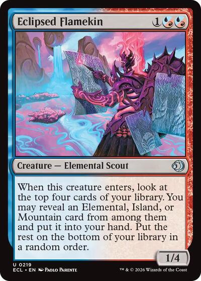 Eclipsed Flamekin ECL #219 (Near Mint Uncommon) Magic: The Gathering: Lorwyn Eclipsed