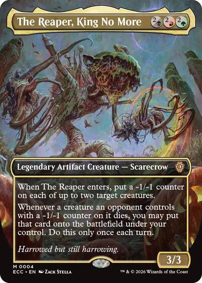 The Reaper King No More Borderless Foil ECC #4 (Near Mint Mythic Rare) Magic: The Gathering: Commander: Lorwyn Eclipsed