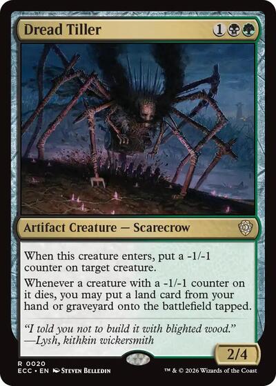 Dread Tiller ECC #20 (Near Mint Rare) Magic: The Gathering: Commander: Lorwyn Eclipsed