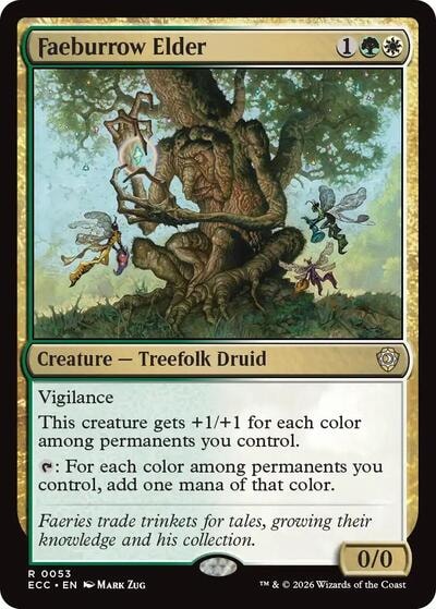 Faeburrow Elder ECC #53 (Near Mint Rare) Magic: The Gathering: Commander: Lorwyn Eclipsed