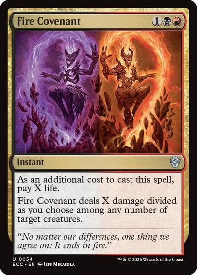 Fire Covenant ECC #54 (Near Mint Uncommon) Magic: The Gathering: Commander: Lorwyn Eclipsed