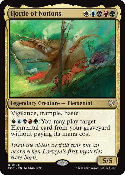 Horde of Notions ECC #124 (Near Mint Rare) Magic: The Gathering: Commander: Lorwyn Eclipsed
