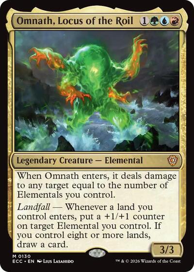Omnath Locus of the Roil ECC #130 (Near Mint Mythic Rare) Magic: The Gathering: Commander: Lorwyn Eclipsed