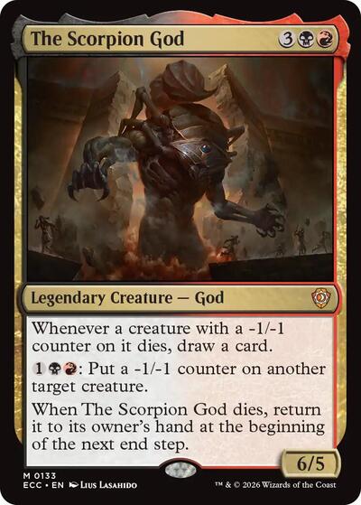 The Scorpion God ECC #133 (Near Mint Mythic Rare) Magic: The Gathering: Commander: Lorwyn Eclipsed