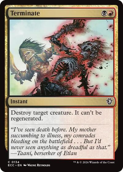 Terminate ECC #134 (Near Mint Common) Magic: The Gathering: Commander: Lorwyn Eclipsed