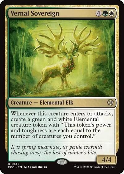 Vernal Sovereign ECC #135 (Near Mint Rare) Magic: The Gathering: Commander: Lorwyn Eclipsed