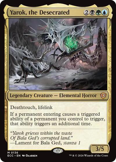Yarok the Desecrated ECC #136 (Near Mint Mythic Rare) Magic: The Gathering: Commander: Lorwyn Eclipsed