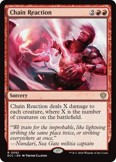 Chain Reaction ECC #92 (Near Mint Rare) Magic: The Gathering: Commander: Lorwyn Eclipsed