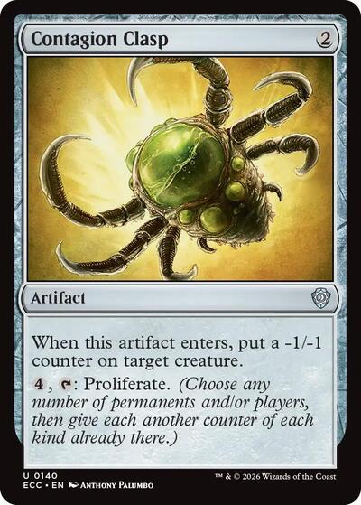 Contagion Clasp ECC #140 (Near Mint Uncommon) Magic: The Gathering: Commander: Lorwyn Eclipsed