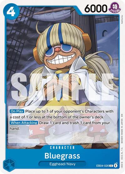Bluegrass OP14 #EB04-026 (Near Mint Common) One Piece Card Game: The Azure Sea's Seven
