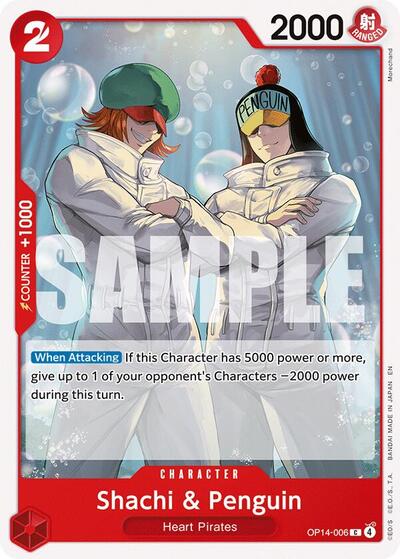 Shachi and Penguin OP14 #OP14-006 (Near Mint Common) One Piece Card Game: The Azure Sea's Seven