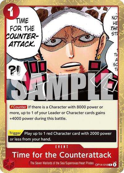 Time for the Counterattack Foil OP14 #OP14-018 (Near Mint Rare) One Piece Card Game: The Azure Sea's Seven