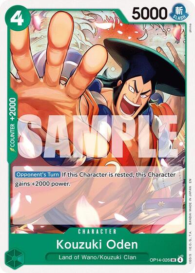 Kouzuki Oden OP14 #OP14-026 (Near Mint Uncommon) One Piece Card Game: The Azure Sea's Seven