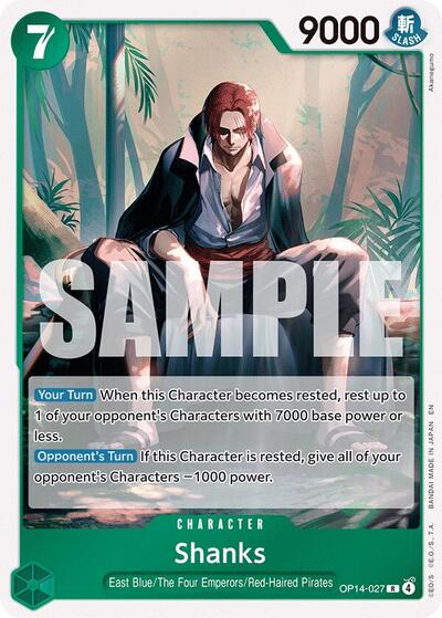Shanks Foil OP14 #OP14-027 (Near Mint Rare) One Piece Card Game: The Azure Sea's Seven