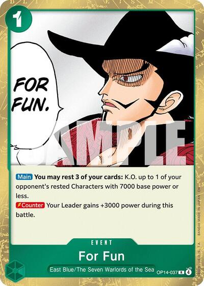 For Fun Foil OP14 #OP14-037 (Near Mint Rare) One Piece Card Game: The Azure Sea's Seven