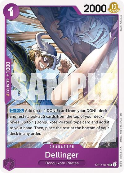 Dellinger OP14 #OP14-067 (Near Mint Uncommon) One Piece Card Game: The Azure Sea's Seven