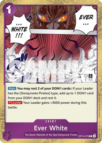 Ever White Foil OP14 #OP14-076 (Near Mint Rare) One Piece Card Game: The Azure Sea's Seven