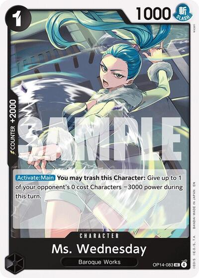 Ms Wednesday OP14 #OP14-083 (Near Mint Uncommon) One Piece Card Game: The Azure Sea's Seven