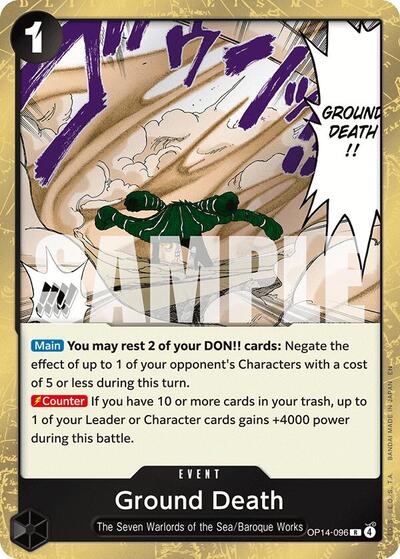 Ground Death Foil OP14 #OP14-096 (Near Mint Rare) One Piece Card Game: The Azure Sea's Seven