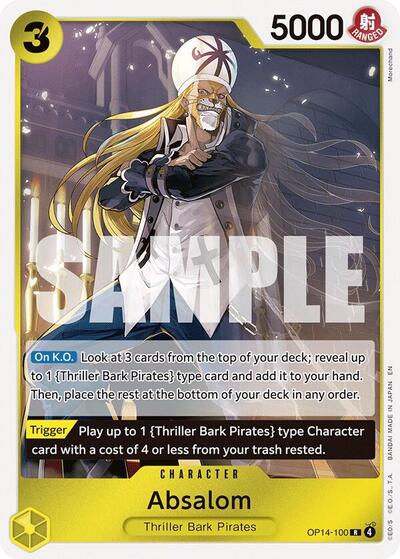 Absalom Foil OP14 #OP14-100 (Near Mint Rare) One Piece Card Game: The Azure Sea's Seven