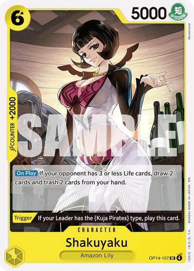 Shakuyaku OP14 #OP14-107 (Near Mint Uncommon) One Piece Card Game: The Azure Sea's Seven
